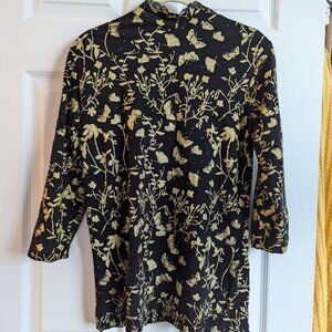 Thief and Bandit Gold Lace-Neck Top